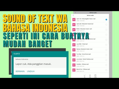 Sound Of Text Wa Bahasa Indonesia - Begini Cara Buat Nya Jadi Nada