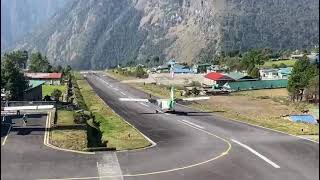 Challenging Airport Lukla Flight Takeoff - One Of The Shortest Runway In The World