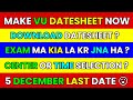 How to download vu date sheet | Vu Midterm date sheet 2023 | Last Date 5 December