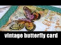 vintage butterfly card | SSS card kit and Giveaway