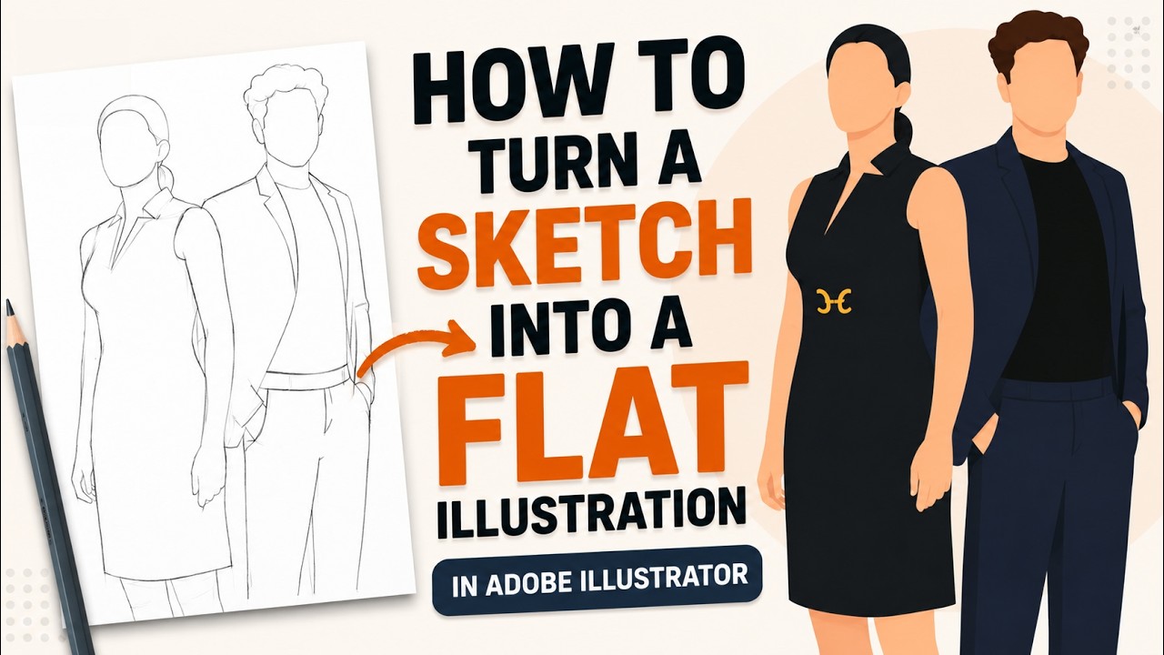 How to Transform a Sketch Into a Flat Illustration in Adobe Illustrator ...