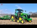 JOHN DEERE 8RX410 Tractor & 43.5 ft 2660VT Working on Tillage