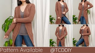 How to Crochet a Cable Stitch Duster Cardigan w. Pockets | Pattern & Tutorial DIY