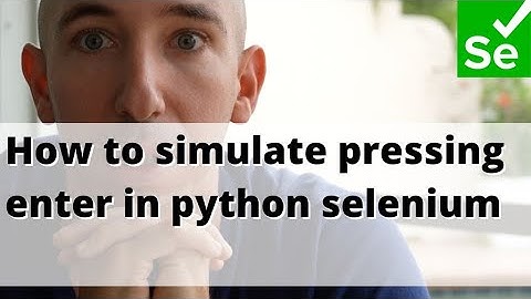 How to simulate pressing enter in python selenium