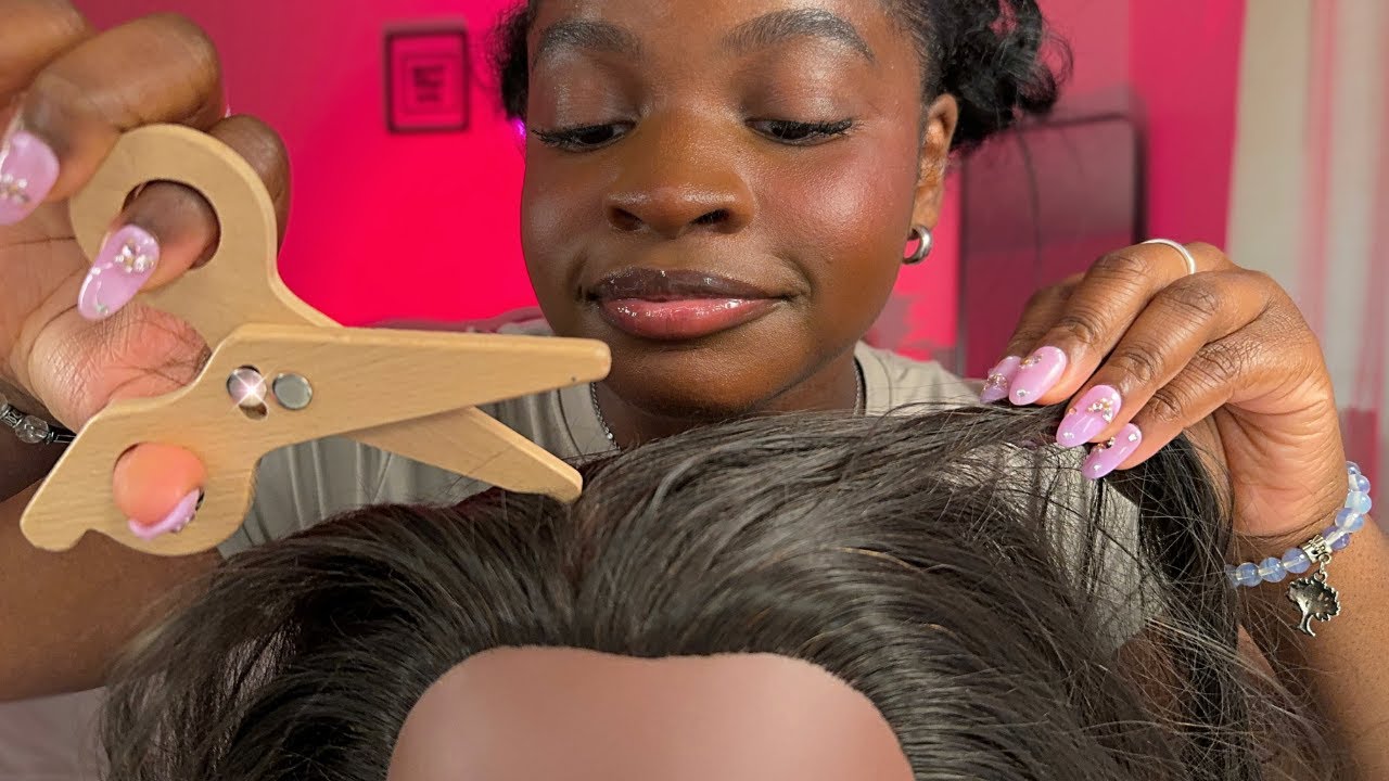 ASMR Giving You A Wooden Haircut  💇🏾‍♀️🪵 (layered sounds & personal attention)
