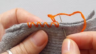 The Easiest Manual Overlock Sewing Method 🧵🪡