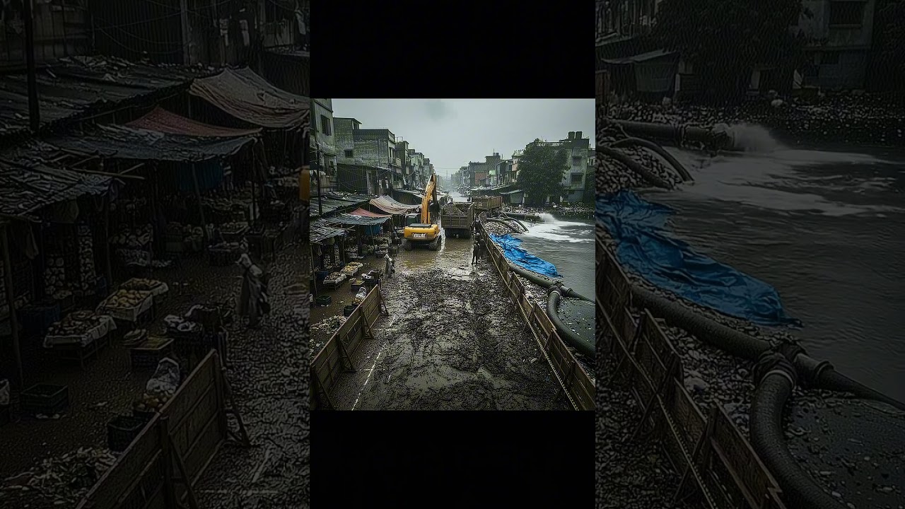 From a Mud Road, Dirty Lake, and Market to a Clean Urban Space | Full Transformation