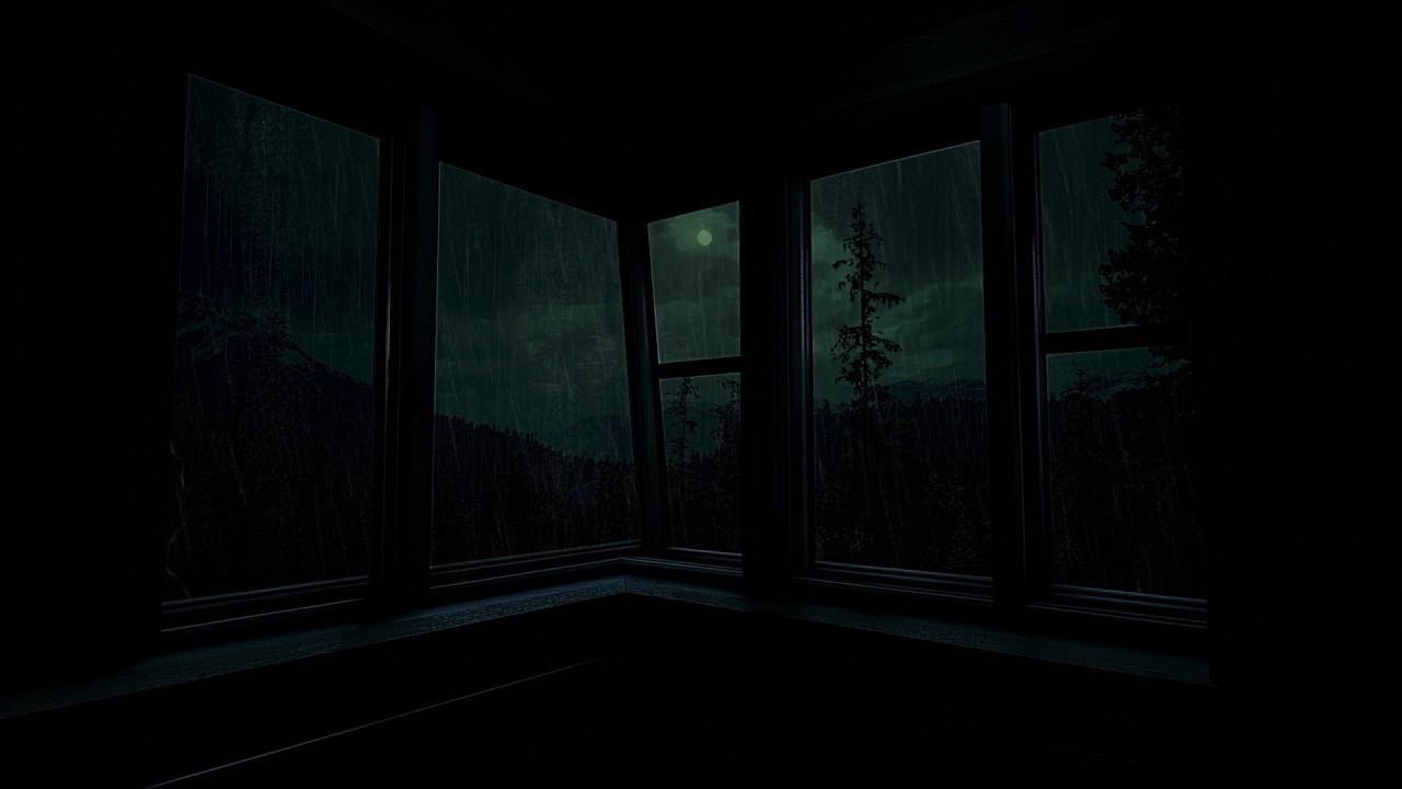 Rainy Night Outside the Bedroom Window | Calm, Soothing Sounds for Deep Sleep