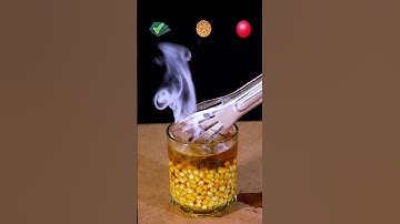 1000c Red hot ball vs sponge+corn #experiment #scienceexperiment #satisfying #scienceproject #asmr