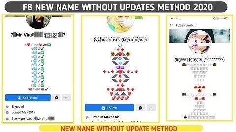 how to make fb invalid name 2020 new method without update method || fb jungle name 2020 ||
