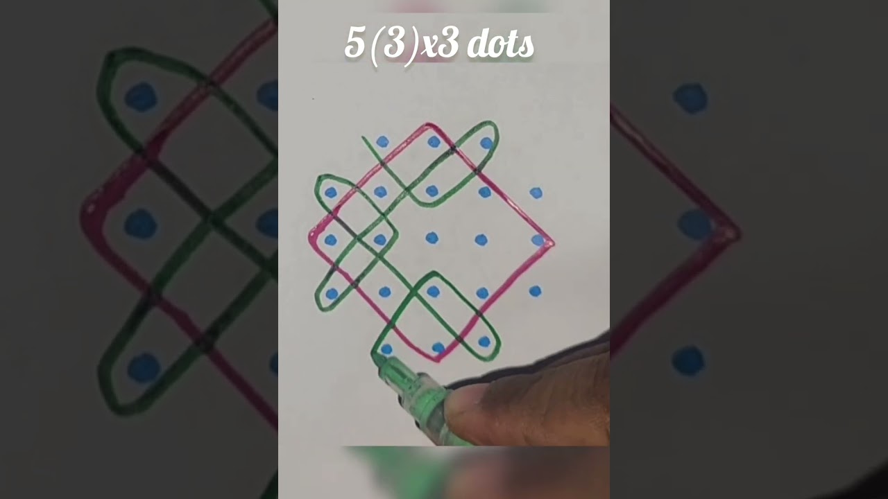 Daily doorstep beautiful color Sikku Kolam Designs 