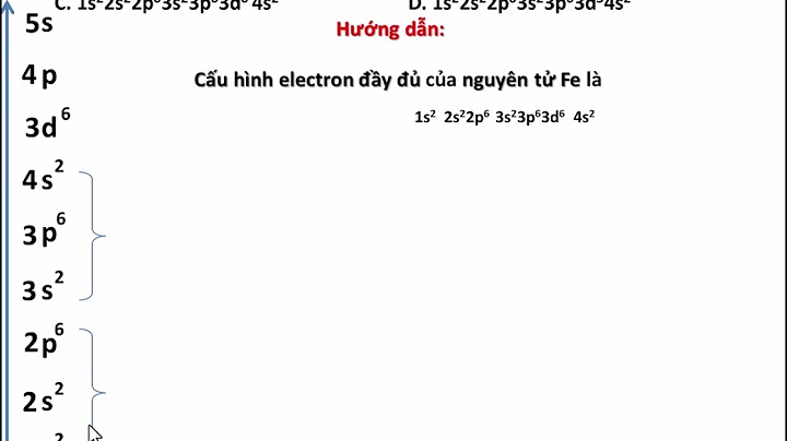 Cấu trúc electron nào sau đây là của ion cu2+