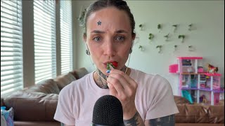 ASMR| HARD FAKE FRUIT EATING 🍓 🍒 🍋‍🟩