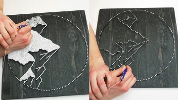 DIY String ART - Amazing String Art on Wood Canvas || WooGlobe