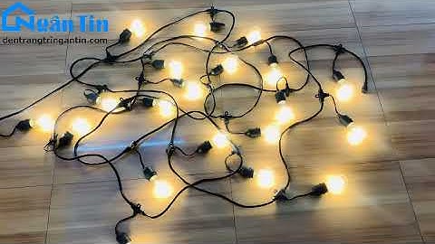 Bộ dây đuôi đèn 10met-20 đuôi chống nước mắc nối tiếp ngoài trời E27 220V Ngân Tin (20 bóng led 4w)