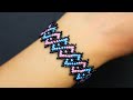 Beaded Bracelet With Seed Beads Tutorial // Peyote Stitch Bracelet Tutorial // Seed Bead Bracelet