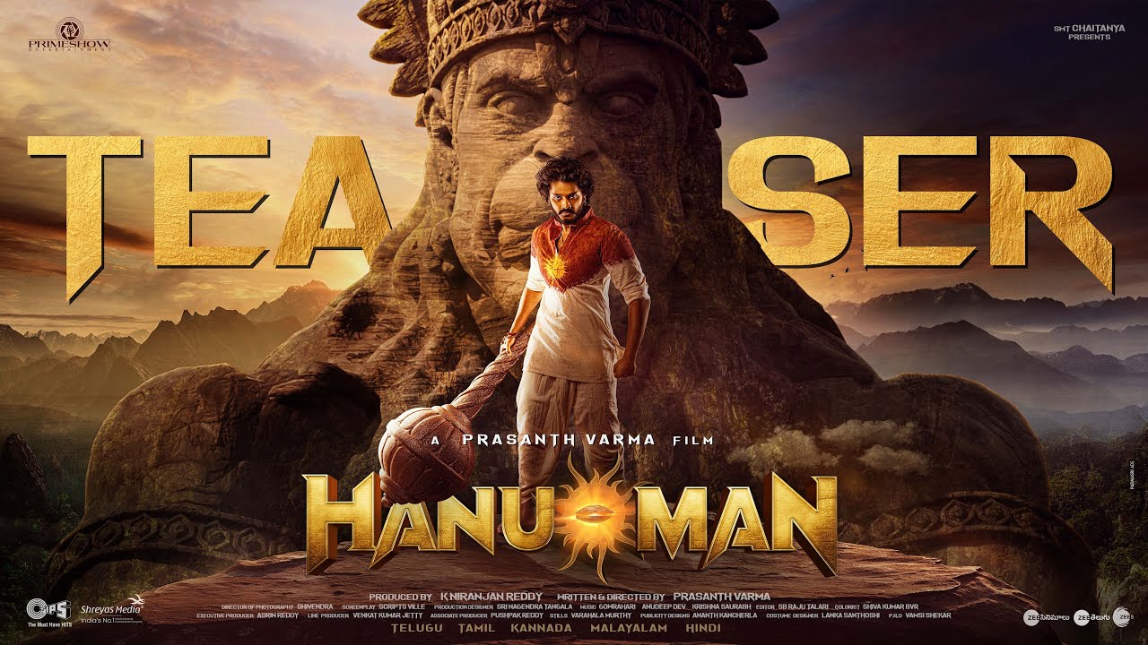 HanuMan Official Teaser  Prasanth Varma Cinematic Universe  Teja Sajja PrimeShow Entertainment 4K