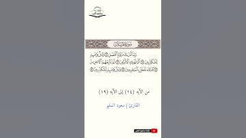 سورة المرسلات - من الآيه (14) إلى (19) القارئ سعود السليم  1445هـ - 2023 م