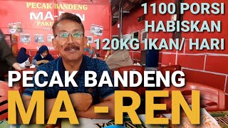 KEREEEEN!!!!?HABIS 1100 PORSI/HARI, PECAK BANDENG TERENAK MA-REN, KULINER SERANG, INDONESIAN FOOD