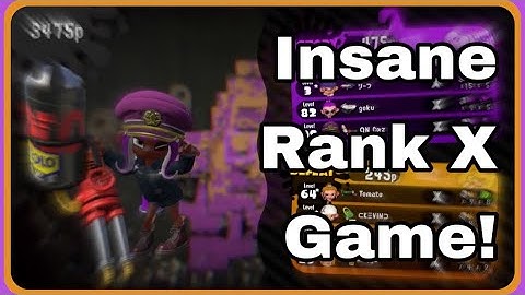 Splatoon2: Insane Rank X game with the custom hydra!