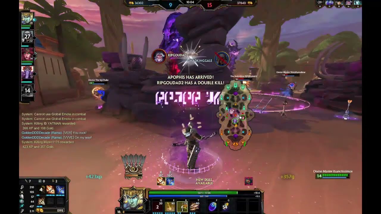 once in a lifetime SMITE moment - Apophis kills Cthulhu in his ult. and it's majestic