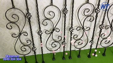 Phụ kiện sắt nghệ thuật, con tiện sắt nhập khẩu, con tiện sắt hoa, cầu thang sắt đẹp