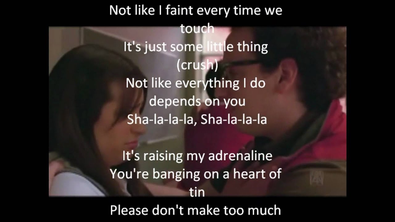 Crush [Glee Cast Version] Sing Along YouTube