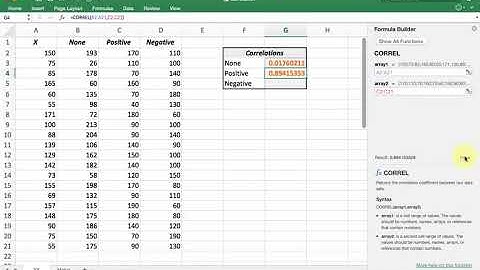Using Excel to calculate a correlation coefficient  interpret relationship between variables