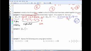 Math 1050 Sec. 9.1 - Intro to Sequences and Series