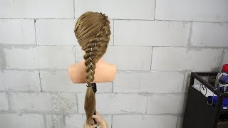 How To: Sided Four Strand Braid With Ribbon Tutorial