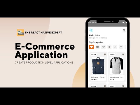 E-Commerce application using React Native for Beginners  || Production Level Apps