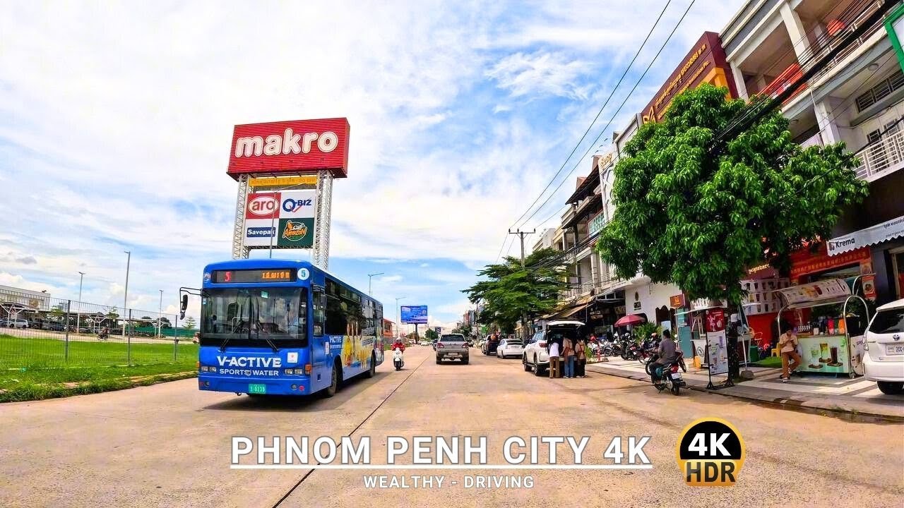 Driving Center of Phnom Penh city 4K HDR | September 2025
