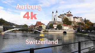 SWITZERLAND - AARBURG - BERN - BERNA - GRUYERES - Walking Tour beautiful villages - SUIZA - 4k
