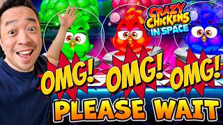 WHAT KIND OF JACKPOT IS THIS!??? HUGE TRIPLE POP! CRAZY CHICKENS IN SPACE Slot Machine (ARISTOCRAT) screenshot 4