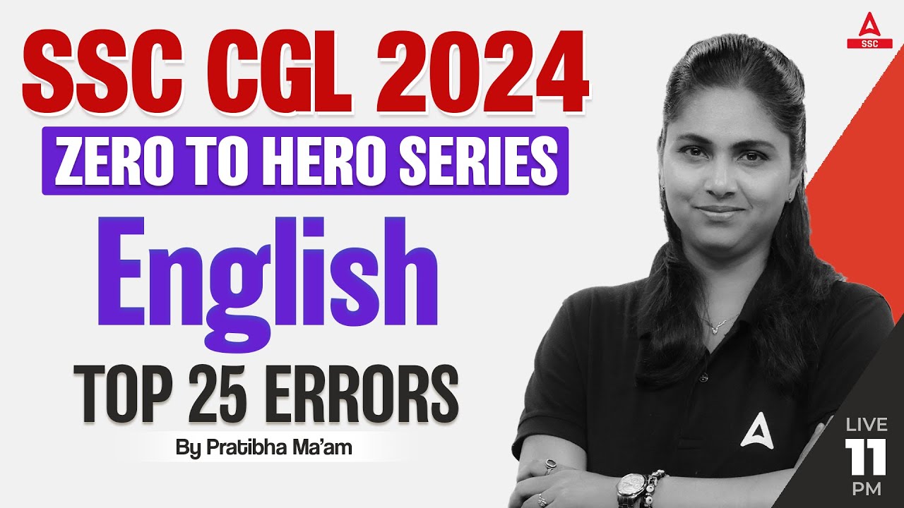 SSC CGL 2024 | Zero to Hero | SSC CGL English Classes By Pratibha Mam ...