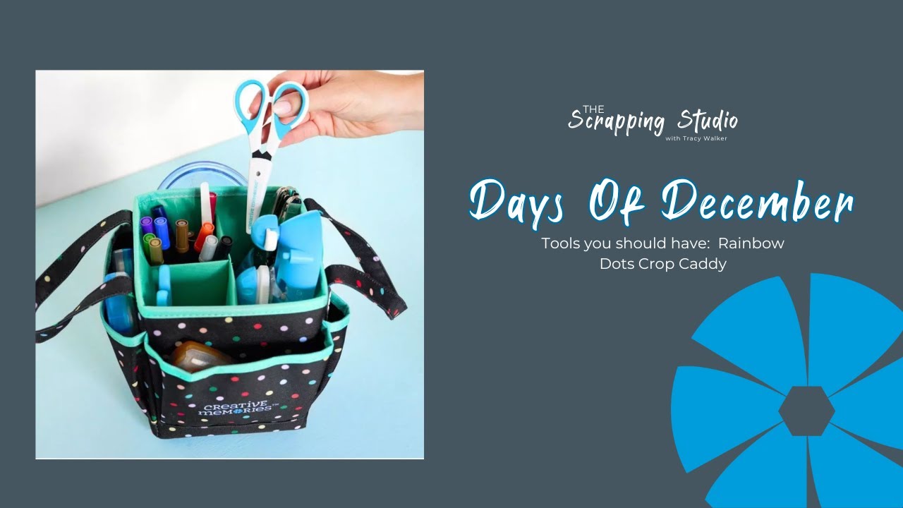Organize Your Scrapbooking Tools with the Rainbow Dots Caddy | Must-Have Craft Storage!