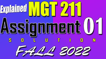 MGT211 Assignment 1 Solution Fall 2022 | MGT211 Assignment 1 Solution 2022