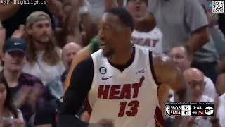 Duncan Robinson gets run off the three point line and into an alley oop pass to Bam Adebayo #shorts