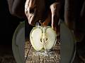 Glass apple cutting with knife viral satisfying shorts#apple #cuttingskills #appleclips