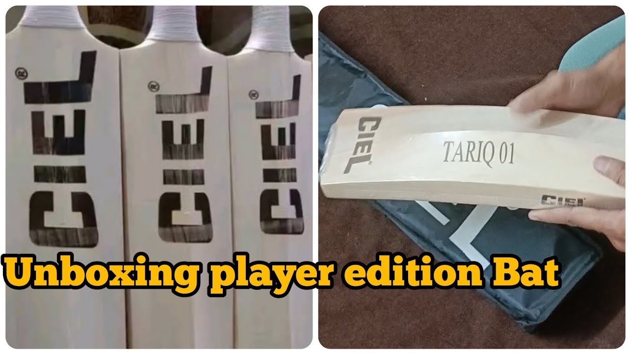 Ciel player edition cricket bat unboxing n review || ciel leather ball ...