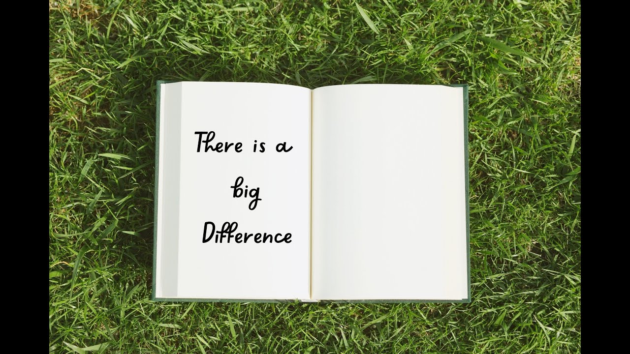 There is a BIG difference (spoken word poetry)