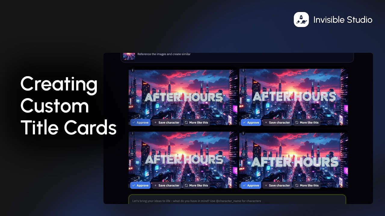 How to: Create Custom Title Cards | Invisible Studio Tips & Tricks ...