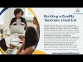 Why Every Education Business Needs a Targeted Teachers Email List