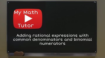 Adding rational expressions with common denominators and binomial numerators (original)