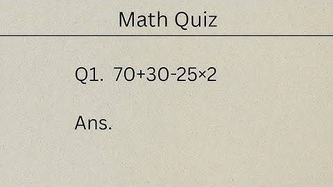 Can You Solve 6th Grade Math BODMAS Quiz | Math Quiz 