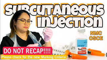 SUBCUTANEOUS INJECTION : DO NOT RECAP!MARKING CRITERIA HAVE CHANGED AFTER THIS VIDEO HAS BEEN POSTED