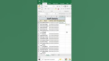 Calculate Staff In Time & Out Time Difference in Excel | Excel Shorts #shorts