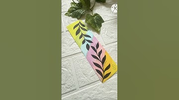 Let’s make Simple bookmark #floraart #bookmark #youtubeviral #youtubeshorts#bookmarkpainting