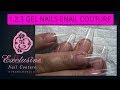 Putting On Enail Couture 1,2,3, Gel Coffin Nails!!