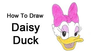 How to draw a Daisy duck Step by Step